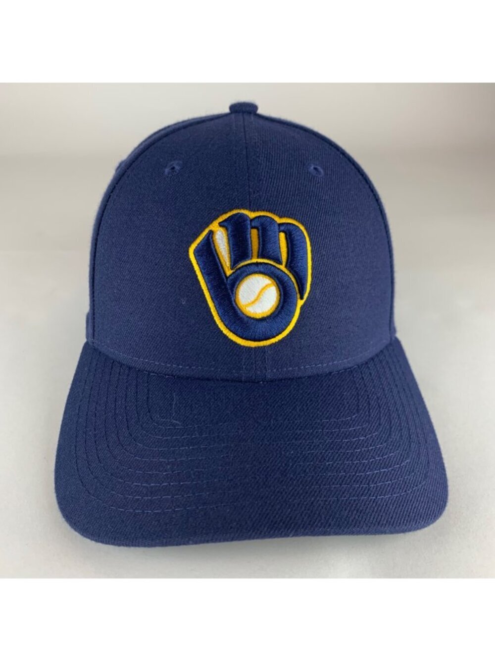 Milwaukee Brewers MLB Navy Blue New Era 9Forty Strapback Adjustable Hat - Picture 2 of 6